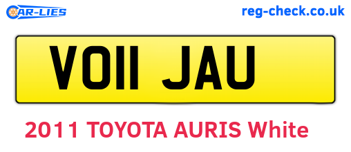 VO11JAU are the vehicle registration plates.