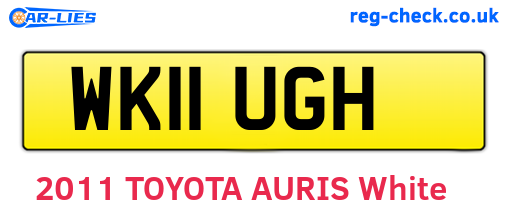 WK11UGH are the vehicle registration plates.