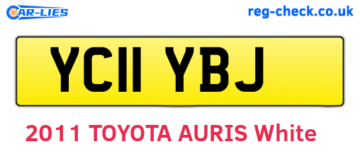 YC11YBJ are the vehicle registration plates.