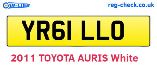 YR61LLO are the vehicle registration plates.
