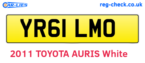 YR61LMO are the vehicle registration plates.