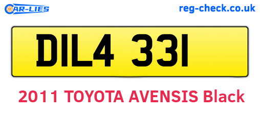 DIL4331 are the vehicle registration plates.