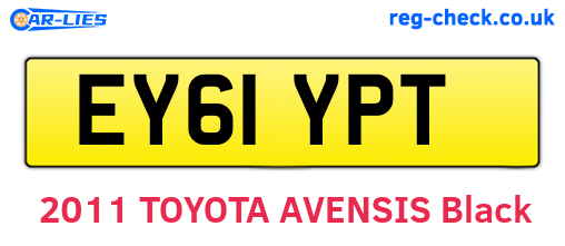 EY61YPT are the vehicle registration plates.