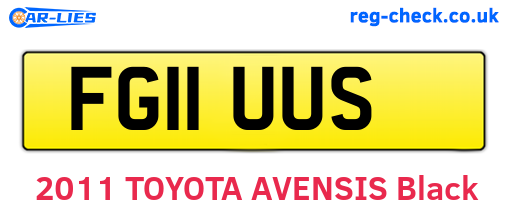 FG11UUS are the vehicle registration plates.