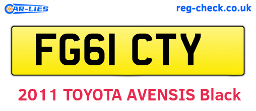 FG61CTY are the vehicle registration plates.