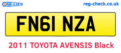 FN61NZA are the vehicle registration plates.