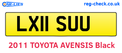 LX11SUU are the vehicle registration plates.
