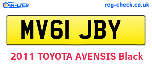 MV61JBY are the vehicle registration plates.