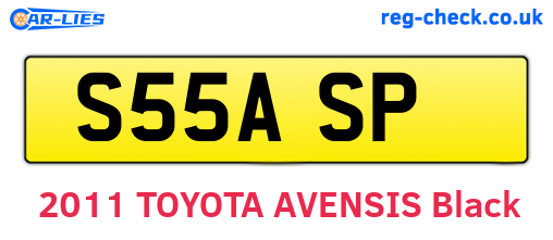 S55ASP are the vehicle registration plates.