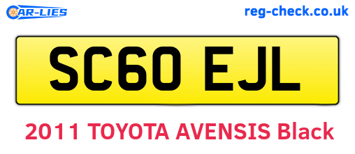 SC60EJL are the vehicle registration plates.