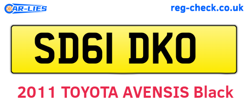 SD61DKO are the vehicle registration plates.