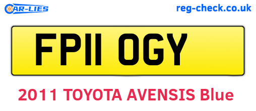 FP11OGY are the vehicle registration plates.