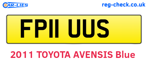 FP11UUS are the vehicle registration plates.