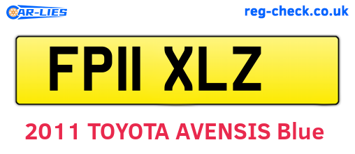 FP11XLZ are the vehicle registration plates.