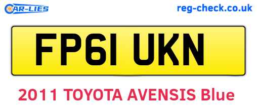 FP61UKN are the vehicle registration plates.