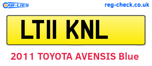 LT11KNL are the vehicle registration plates.