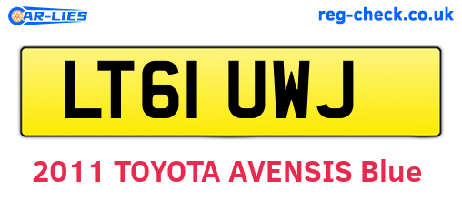 LT61UWJ are the vehicle registration plates.