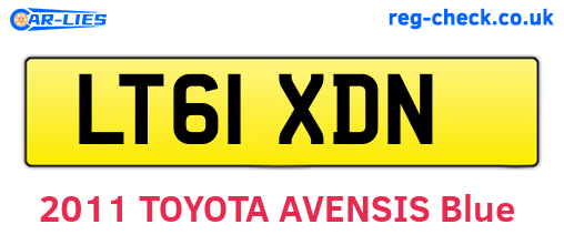 LT61XDN are the vehicle registration plates.