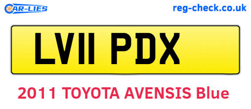 LV11PDX are the vehicle registration plates.