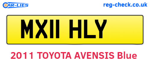 MX11HLY are the vehicle registration plates.