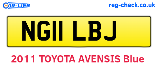 NG11LBJ are the vehicle registration plates.