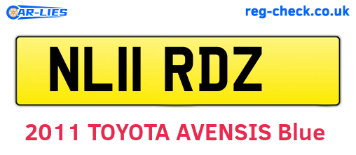 NL11RDZ are the vehicle registration plates.