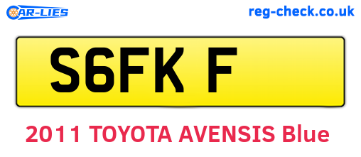 S6FKF are the vehicle registration plates.