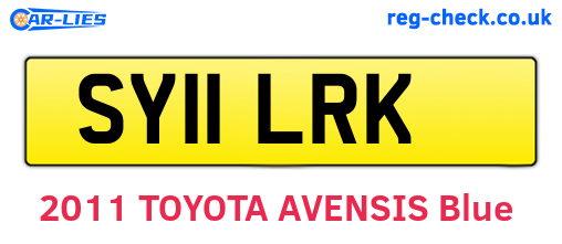 SY11LRK are the vehicle registration plates.