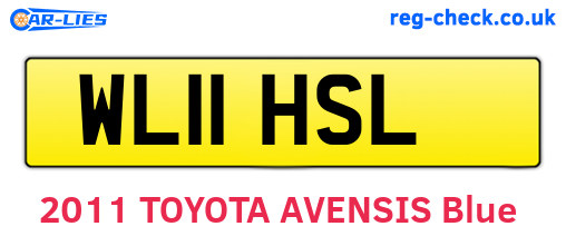 WL11HSL are the vehicle registration plates.