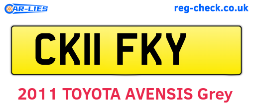 CK11FKY are the vehicle registration plates.