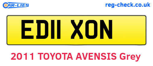 ED11XON are the vehicle registration plates.