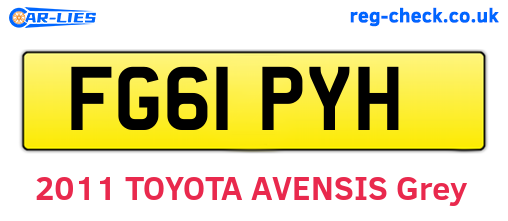 FG61PYH are the vehicle registration plates.