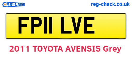 FP11LVE are the vehicle registration plates.