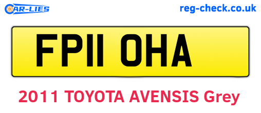 FP11OHA are the vehicle registration plates.