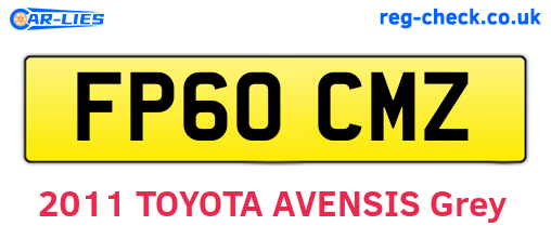 FP60CMZ are the vehicle registration plates.