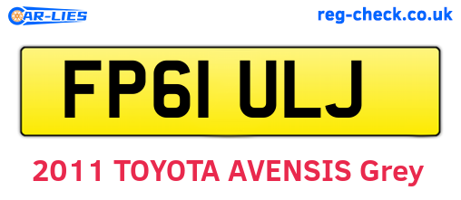 FP61ULJ are the vehicle registration plates.