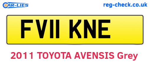 FV11KNE are the vehicle registration plates.