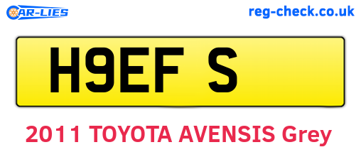 H9EFS are the vehicle registration plates.