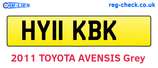 HY11KBK are the vehicle registration plates.