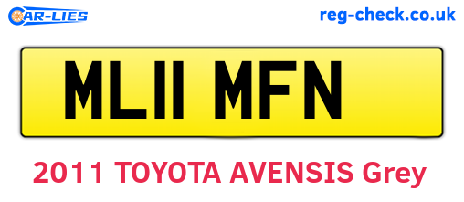 ML11MFN are the vehicle registration plates.