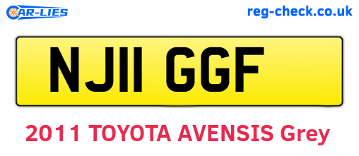 NJ11GGF are the vehicle registration plates.
