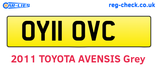 OY11OVC are the vehicle registration plates.