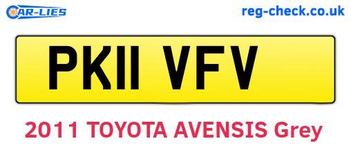 PK11VFV are the vehicle registration plates.