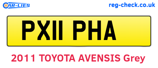 PX11PHA are the vehicle registration plates.