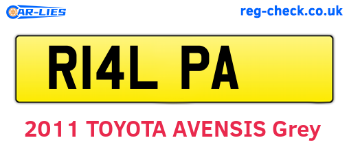 R14LPA are the vehicle registration plates.