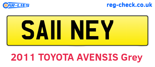 SA11NEY are the vehicle registration plates.