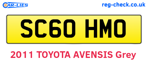 SC60HMO are the vehicle registration plates.