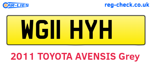 WG11HYH are the vehicle registration plates.