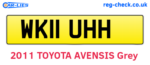 WK11UHH are the vehicle registration plates.
