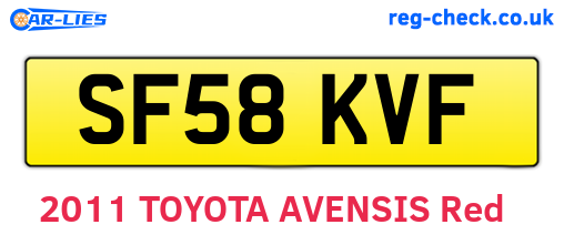 SF58KVF are the vehicle registration plates.